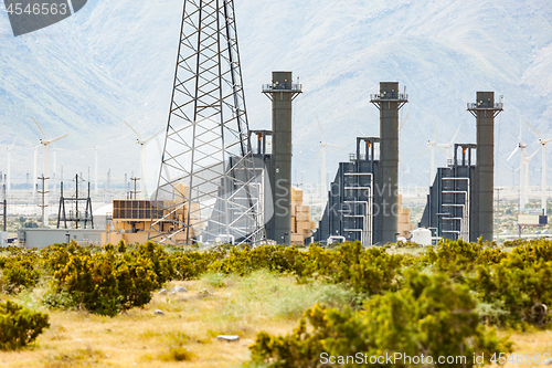 Image of Wind Turbine Farm Industrial Site