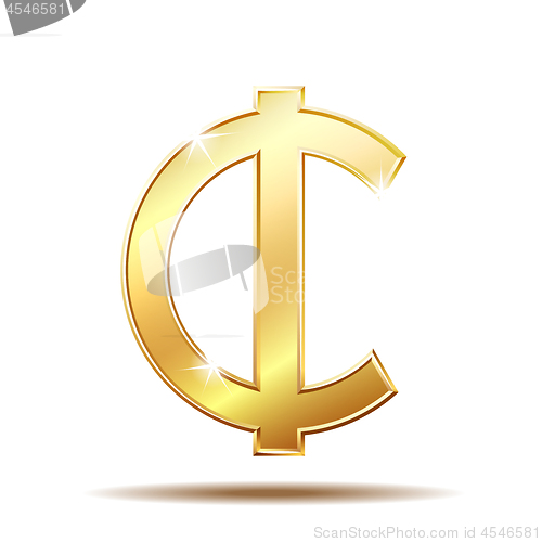 Image of Ghana Cedi sign icon. Money symbol.