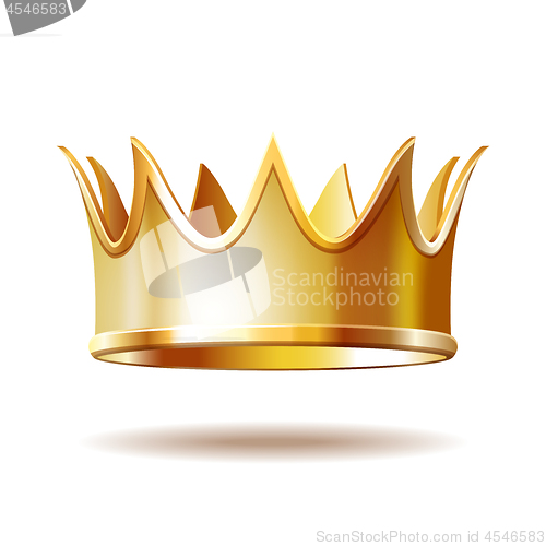 Image of Golden royal crown isolated on white