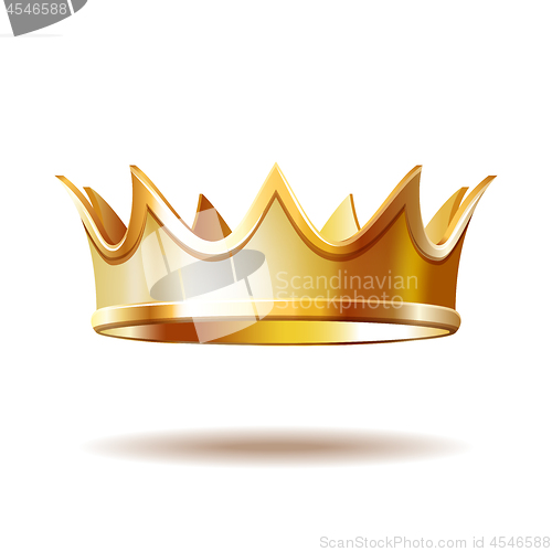 Image of Golden royal crown isolated on white