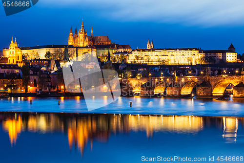 Image of View of Charles Bridge Karluv most and Prague Castle