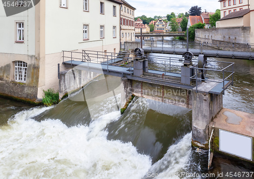 Image of river Regnitz in Bamberg Germany