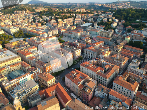 Image of flight over the city of Ancona Italy