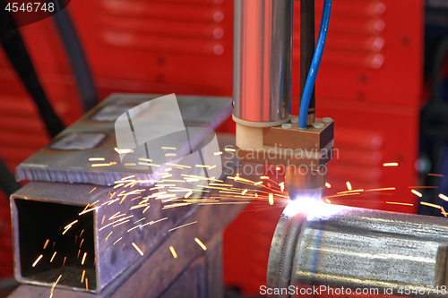 Image of Robot Welding Sparks