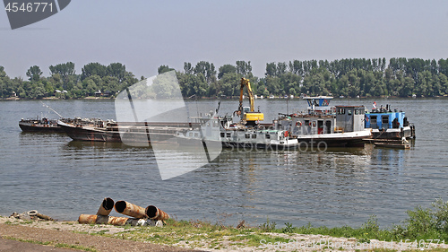 Image of Tugboat River Barge