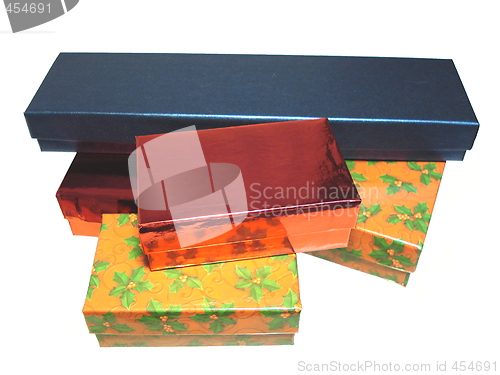 Image of Christmas gift boxes. 