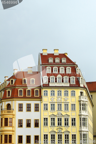 Image of Colorful houses in the Old Town center of Dresden, Germany