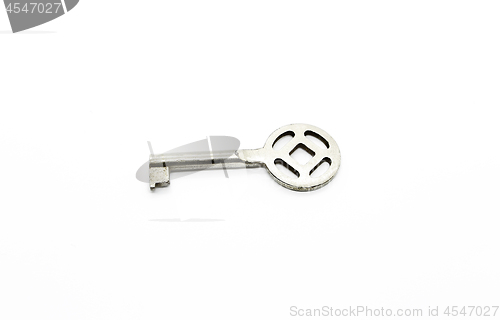 Image of Silver key, isolated on white background