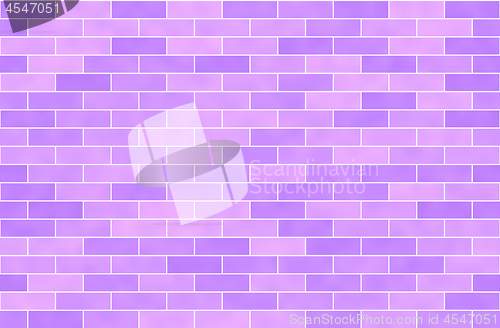 Image of Lilac brick wall, abstract seamless background