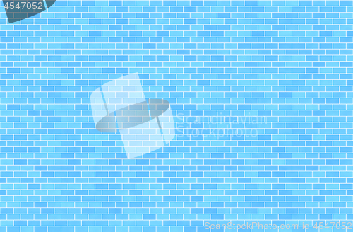 Image of Blue brick wall, abstract seamless background