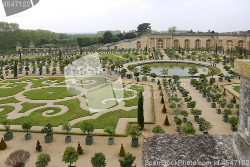 Image of The famous gardens of the Royal Palace of Versailles near Paris