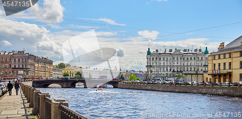 Image of Panoramic view of Fontanka river, St.Petersburg