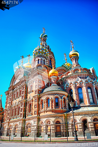 Image of Famous church of the Savior on Spilled Blood in Saint Petersburg