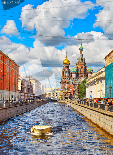 Image of Famous church of the Savior on Spilled Blood in Saint Petersburg