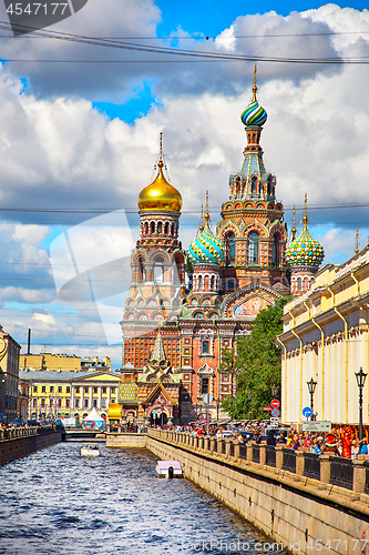 Image of Famous church of the Savior on Spilled Blood in Saint Petersburg