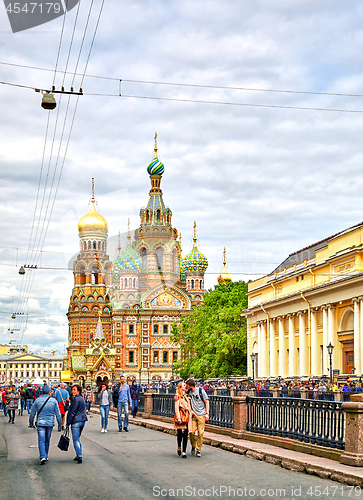 Image of Famous church of the Savior on Spilled Blood in Saint Petersburg