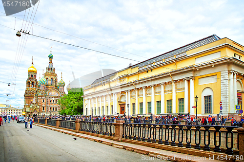 Image of view of the Church of the Savior on Spilled Blood and the Russia