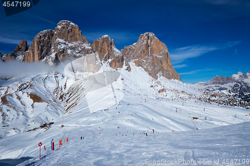 Image of Ski resort in Dolomites, Italy