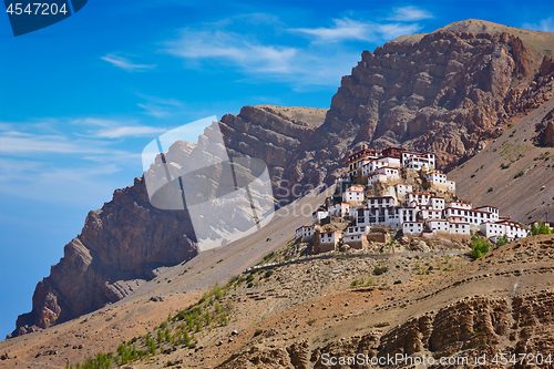 Image of Ki gompa tibetan monastery. Spiti valley, Himachal Pradesh, Indi
