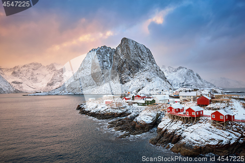 Image of Hamnoy fishing village on Lofoten Islands, Norway