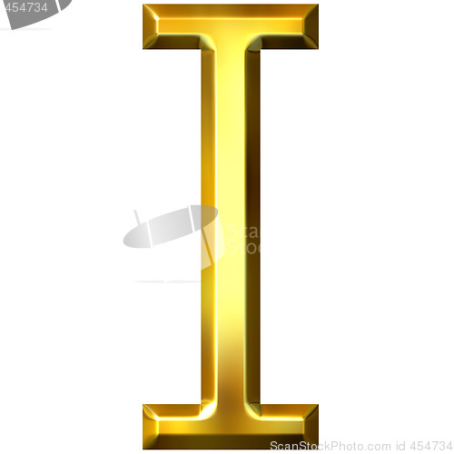 Image of 3D Golden Letter I