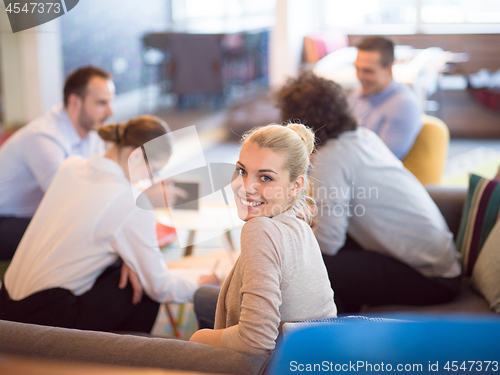 Image of Startup Business Team At A Meeting at modern office building