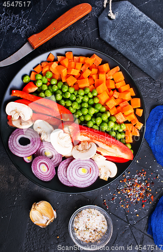 Image of mushrooms with vegetables