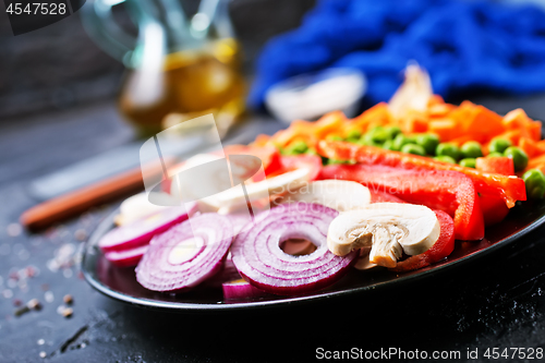 Image of mushrooms with vegetables