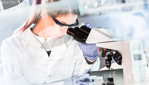 Image of Female health care researchers working in scientific laboratory.