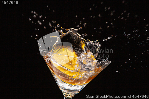 Image of Orange, Glass, Ice And Water