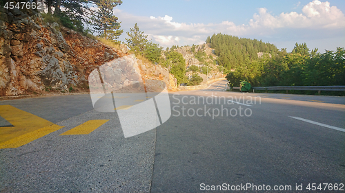 Image of Low angle view of rural road