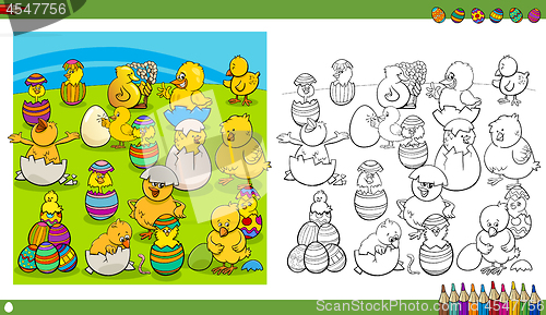 Image of easter characters coloring book