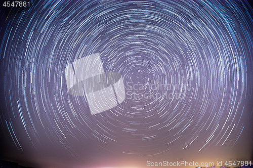 Image of Stars trails over israeli desert