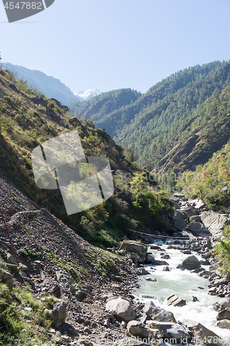 Image of Mountain river in Nepal Himalaya