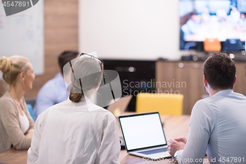 Image of Startup Business Team At A Meeting at modern office building