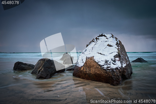 Image of Skagsanden beach, Lofoten islands, Norway