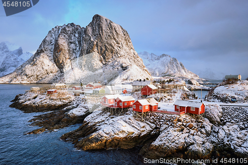 Image of Hamnoy fishing village on Lofoten Islands, Norway 