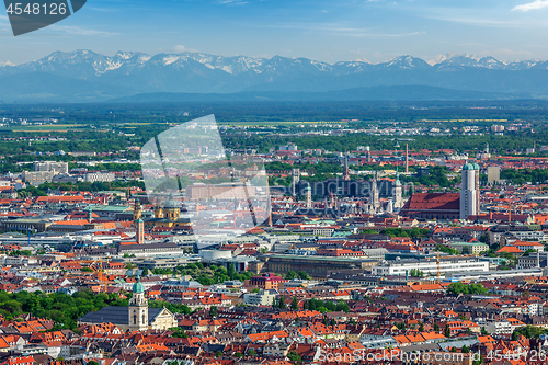 Image of Aerial view of Munich. Munich, Bavaria, Germany