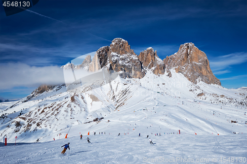 Image of Ski resort in Dolomites, Italy