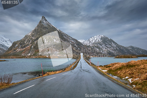 Image of Road in Norway with bridge