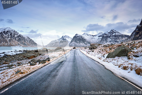 Image of Road in Norway on Lofoten islands