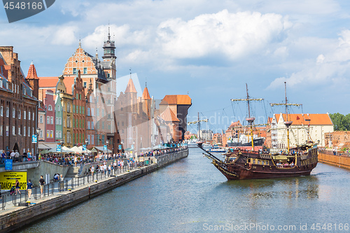 Image of Cityscape on the Vistula River in Gdansk, Poland.