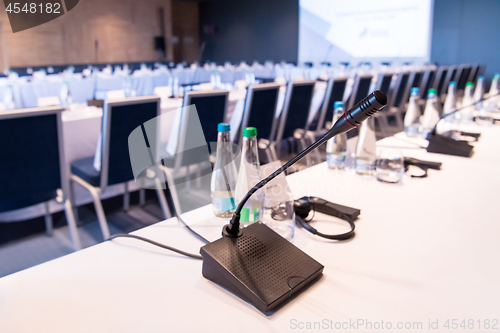 Image of interior of big modern conference room