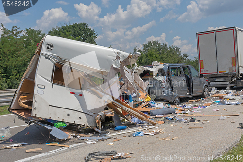 Image of Camping Trailer Traffic Accident