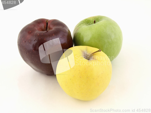 Image of Three Colored Apples