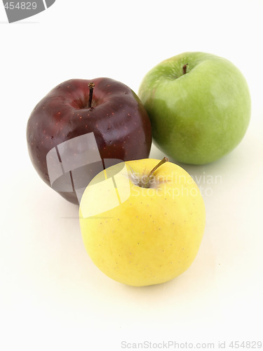 Image of Red, Green and Yellow Apples