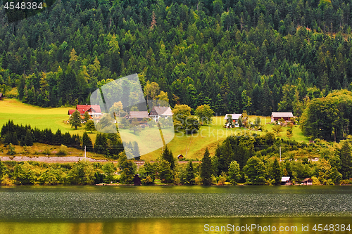 Image of House on the Bank of Lake