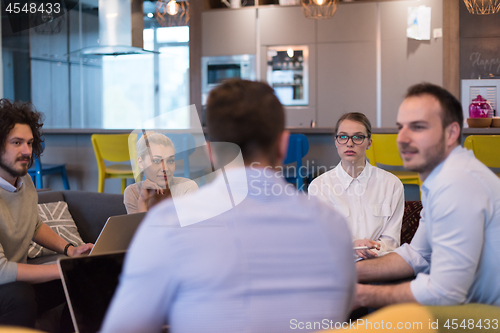Image of Startup Business Team At A Meeting at modern office building