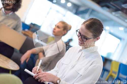 Image of Startup Business Team At A Meeting at modern office building