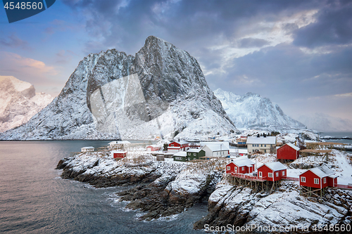 Image of Hamnoy fishing village on Lofoten Islands, Norway